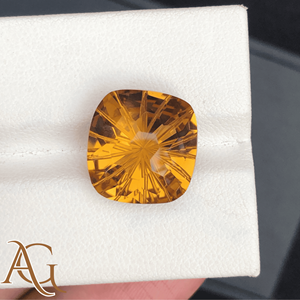 Citrine naturelle en quartz, coussin, taillée au laser, gravée, intaglio, camée, jaune, pierre précieuse en vrac pour la fabrication de bijoux, vente en gros - Product Image 1