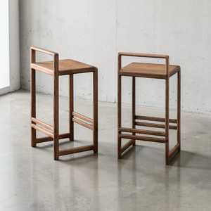 Industrial Luxury Style Teak Wood Eco-Friendly Bar Chair Counter Stool for Cafe Restaurant Bar Furniture Durable Solid Wood - Product Image 4