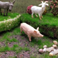 Juguetes de Decoración para Casa de Muñecas, Animales en Miniatura de PVC, Divertidos y Educativos, Simulación de Animales como Caballo, Burro, Cerdo, Cabra y Gallo, Gran Venta