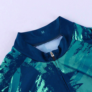 Maillot de cyclisme à manches longues pour homme, impression par sublimation, motif bleu, respirant, anti-transpiration, séchage rapide, taille adulte - Product Image 2