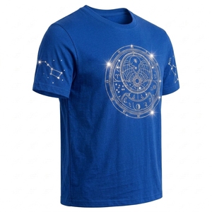 Camiseta de Verano 2026 para Hombre, Corte Regular, Manga Corta, Diseño con Pedrería, Brillo, Cristales y Diamantes, 100% Algodón - Product Image 2