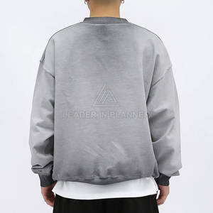 เสื้อสเวตเชิ้ตผู้ชายราคาสมเหตุสมผล สีพื้น ออกแบบโลโก้ได้เอง สวมใส่สบาย เสื้อเบสิคผู้ชายแบบย้อมสี - Product Image 3