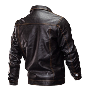 Wholesale Men Genuine Premium Leather Slim Fit Biker Style Winter Fashion Motorcycle <b>Jacket</b> Windproof <b>Waterproof</b> Sheep Stand - Product Image 4
