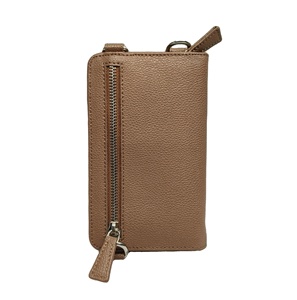 Vegan Faux Synthetic Leather Mobile Phone Shoulder Bag Crossbody Passport Holder Mini <b>Purse</b> Handbag RFID Women's Zipper Wallets - Product Image 1