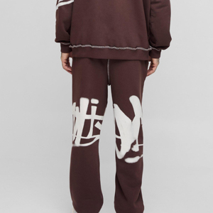 High Quality Winter Solid Custom Made Workout <b>Pullover</b> Loose <b>Men</b> Sweatpants and Hoodie Set Tracksuit - Product Image 2