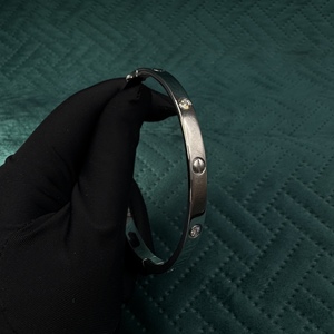 Bracelet à vis en platine PT950 certifié IGI avec diamants, 0,46 CT, diamant rond, bijoux fins de luxe unisexe - Product Image 2