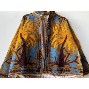 Wholesale Price Suzani Embroidered Knitted Breathable Cotton Velvet Autumn/Winter <b>Jacket</b> Boho Regular Handmade Ethnic Outerwear - Product Image 2