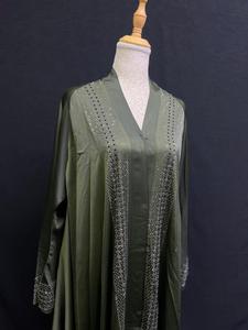 New Dubai Style Abaya Traditional Islamic Women's Saudi Arabian Lightweight Maxi Length Ramadan Polyester Breathable Muslim - Product Image 1
