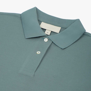 Chemise décontractée pour femme de qualité supérieure, couleur unie, manches courtes, légère, respirante, en tricot, mélange polyester/coton, coupe classique - Product Image 6