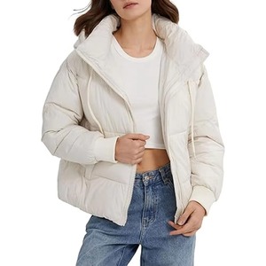 Chaqueta Acolchada de Color Sólido para Mujer, con Capucha, Cierre de Cremallera, Abrigo Cálido de Invierno, Manga Larga, Largo Regular - Product Image 2