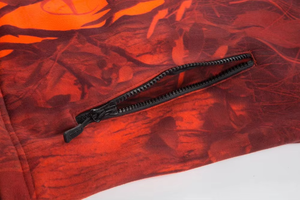 Vestes de chasse respirantes pour l'hiver 2026, fabriquées avec les meilleurs matériaux, vêtements de chasse à étiquette privée pour hommes et femmes, motif rouge orange - Product Image 4