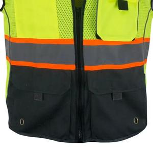 New Arrival High Vis Safety Jacket <b>Vest</b> Multiple Pockets Construction Security <b>Vest</b> - Product Image 4