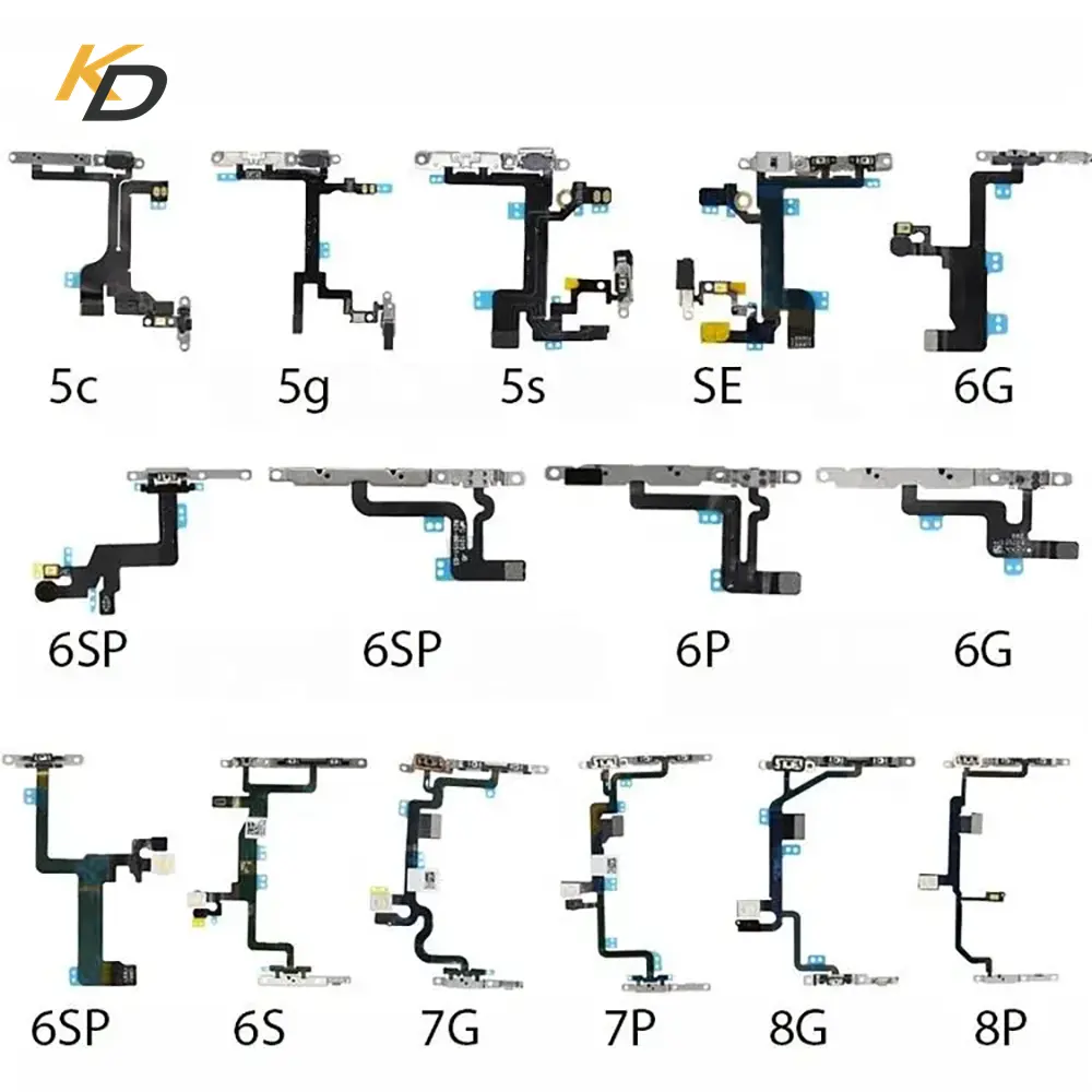 Perfeito Qualidade Do Volume Do Telefone Móvel Peças de Reparação Flex Para Iphone 11 12 Pro 14 Plus Power Switch On Off Volume Botão Flex