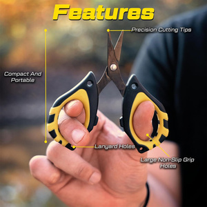 Tijeras de Pesca de 4.5” para Línea Trenzada, Acero Inoxidable con Cuchillas Dentadas, Agarre Antideslizante - Product Image 3