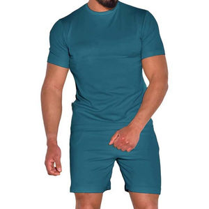 Ensemble de 2 pièces pour hommes, vêtements de sport d'été à manches courtes, t-shirts imprimés à l'encre, shorts, tenues de sport décontractées pour hommes, vêtements masculins - Product Image 5