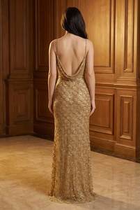 Vestido de Noche de Sirena con Lentejuelas de Alta Costura 2026, sin Espalda, Largo hasta el Suelo, para Fiesta Formal, Vestido de Gala de Lujo con Cuentas, Precio al por Mayor - Product Image 4