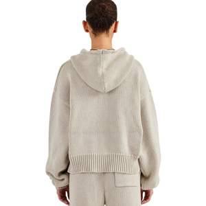 <b>Women's</b> Two Piece Hooded Lounge Set Full Zip Sweatshirt Long Sleeve Elastic Waist <b>Cuffed</b> Jogger <b>Trousers</b> Loose Fit Casual Outfit - Product Image 2