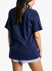 Nuevas Camisetas Extra Grandes de Algodón 100% para Mujer, Talla Grande, Hombros Caídos, Color Sólido, Logotipo Personalizado, Apliques, Verano 2026 - Product Image 2