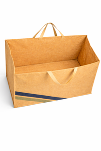 Bolsa de Yute Natural Extra Grande con Estampado a Rayas, Ecológica, Reutilizable, para Compras, Bolsa de Yute Resistente - Product Image 4