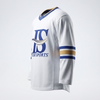 Maillot de football personnalisé pour homme, blanc, col en V, logo brodé, maille respirante