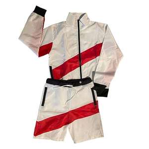 Conjunto de Dos Piezas para Hombre, Chaqueta y Pantalones Cortos Personalizados, Traje Deportivo Reflectante con Cierre, Conjunto de Chaqueta y Pantalones Cortos de Nailon - Product Image 6