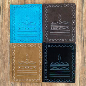 Nouveau personnalisé botte point Turquoise daim cuir Compendium dossier de fichiers Document organisateur portefeuille en cuir véritable liants - Product Image 4