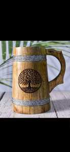 Mug en bois artisanal classique personnalisé pour la maison, le bureau, l'hôtel, mug à bière en bois, mug à thé, avec la meilleure qualité, grossiste en provenance d'Inde - Product Image 2