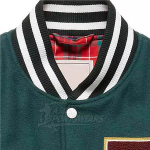 Chaquetas Varsity de Invierno Transpirables y Ecológicas de Cuero Real de Alta Calidad, Chaquetas Varsity de Estilo Casual y Corte Ajustado para Mujer - Product Image 3