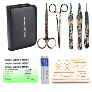 Kit de Práctica de Sutura y Laceración para Entrenamiento Médico Profesional con Instrumentos Quirúrgicos - Product Image 1