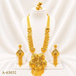 Antique Style Long <b>Necklace</b> <b>Set</b> with Earrings – Premium Gold & <b>Silver</b> Plated Jewelry A-63029 - Product Image 4
