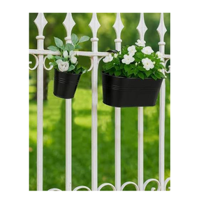 Metal <b>Hanger</b> Planter Pot With Circular Design Metal Hanging Planter <b>Stand</b> For Flower Green Plant Desktop Use - Product Image 5