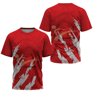 เสื้อยืดโพลีเอสเตอร์แขนสั้นแบบแห้งเร็วสำหรับทุกเพศ พิมพ์ลายแบบซับลิเมชั่น เหมาะสำหรับวิ่งมาราธอนสำหรับผู้ชาย - Product Image 2