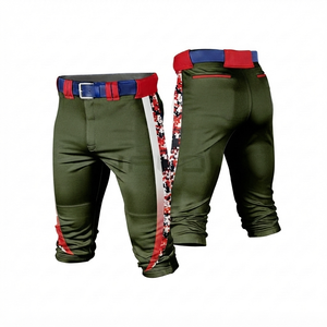 Pantalon de baseball bleu marine personnalisé pour homme DEOGEN EXPORTS, respirant, anti-humidité, 100 % polyester, maille, grandes tailles, poches courtes - Product Image 1