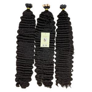 จัดส่งเร็วจากโรงงานที่มีคุณภาพที่ดีที่สุดแบบดิบพม่าม้วนเทปสีดำแบบเส้นผมต่อแบบไม่ผ่านกระบวนการผมมนุษย์แบบเป็นลอน - Product Image 1
