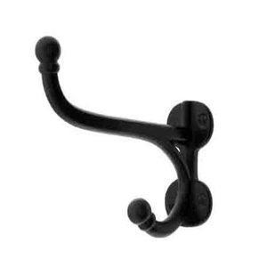 Perchero de Pared de Hierro Fundido con Doble Gancho, Estilo Clásico, Resistente al Óxido, Acabado Negro - Product Image 2