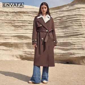 <b>Spring</b> New Trench Coat Fashion Style British Style <b>Women</b> Long Trench Coat <b>Women</b> Custom <b>Jacket</b> with Logo - Product Image 6