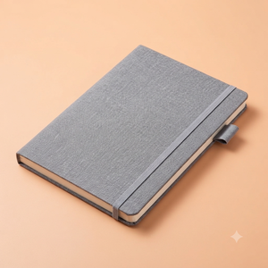 Aurelux Premium - Agenda Corporativa Elegante con Cubierta de Lona Gris y Terciopelo, Cierre con Banda Elástica, Impresión Serigráfica y Láser - Product Image 6
