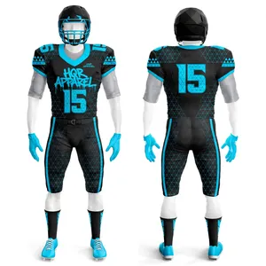 Uniformes de Fútbol Americano de Diseño Personalizado, Ropa Deportiva de Secado Rápido, Alta Calidad, Corte Regular, 100% Poliéster, Color Sólido, para Hombre y Mujer - Product Image 5