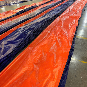 Bâche en PE polyvalente et robuste, couleur bleu/orange, haute durabilité, grande capacité, taille et couleur personnalisables - Product Image 1