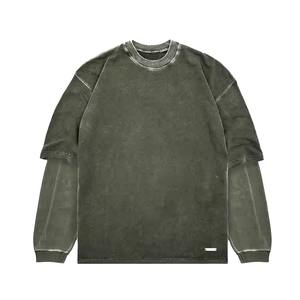 Sudadera de manga larga de alta calidad con lavado ácido, estilo vintage, 100% algodón, 400 gsm, venta al por mayor, sudadera oversize de primera calidad - Product Image 4