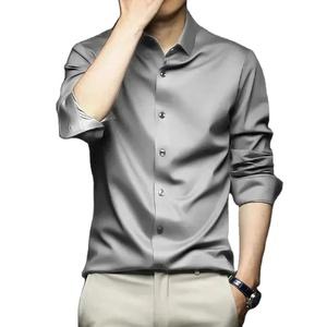 Camisa de Vestir Casual para Hombre, Corte Regular, Manga Larga, Cierre de Botones, Tela Suave, Cómoda, Transpirable, Elegante, Informal de Negocios, para Uso Diario - Product Image 6