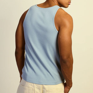 Débardeur en polyester côtelé personnalisé 100 % polyester, coupe ajustée, haute qualité, style streetwear, coupe musculaire, mode, vierge pour impression de logo - Product Image 6