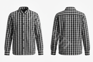 Camisa a Cuadros de Alta Calidad al por Mayor, Camisa Casual de Algodón con Diseño Clásico a Cuadros, Ropa de Trabajo, Camisa de Vestir para Oficina y Negocios - Product Image 4