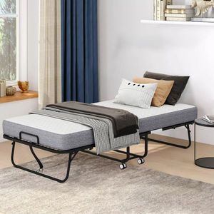 Letto Pieghevole per Ospiti con Materasso in Memory Foam da 5 Pollici - Letto Portatile per Adulti 75" X 38" Design Salvaspazio - Product Image 1