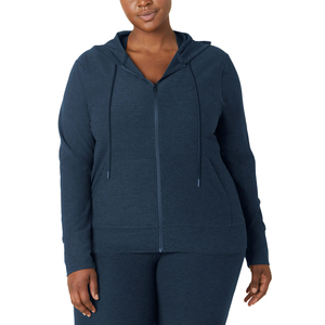 Sweat-shirt à capuche épais pour femme grande taille 400 GSM, molleton surdimensionné, streetwear d'hiver, personnalisable OEM, vente en gros - Product Image 1