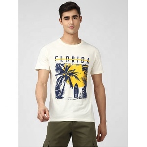 Camisetas de algodón puro con estampado de tendencia para hombre, camisetas de punto atractivas e impresas con logotipo personalizado transpirable que no se decolora - Product Image 6