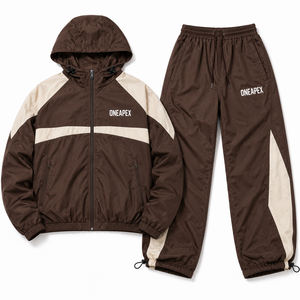 Men's Dark Green Hooded Windbreaker Tracksuit Set Lightweight <b>Nylon</b> Sports Jacket <b>Jogger</b> Pants Custom Streetwear - Product Image 6