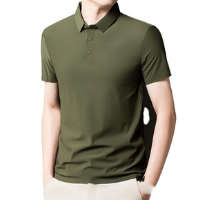 Polo de Manga Corta Tejido para Hombre, Color Beige, Diseño con Botones, Corte Regular Informal, Fabricación OEM ODM 2026 - Product Image 3