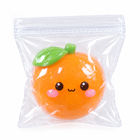 Sac d'emballage auto-scellant en PVC personnalisé pour fruits, jouets sensoriels anti-stress, pochette de rangement transparente réutilisable, vente en gros