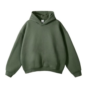Sweat à capuche personnalisé avec logo brodé, coupe classique, en molleton de coton biologique, poche kangourou, nouveau - Product Image 4